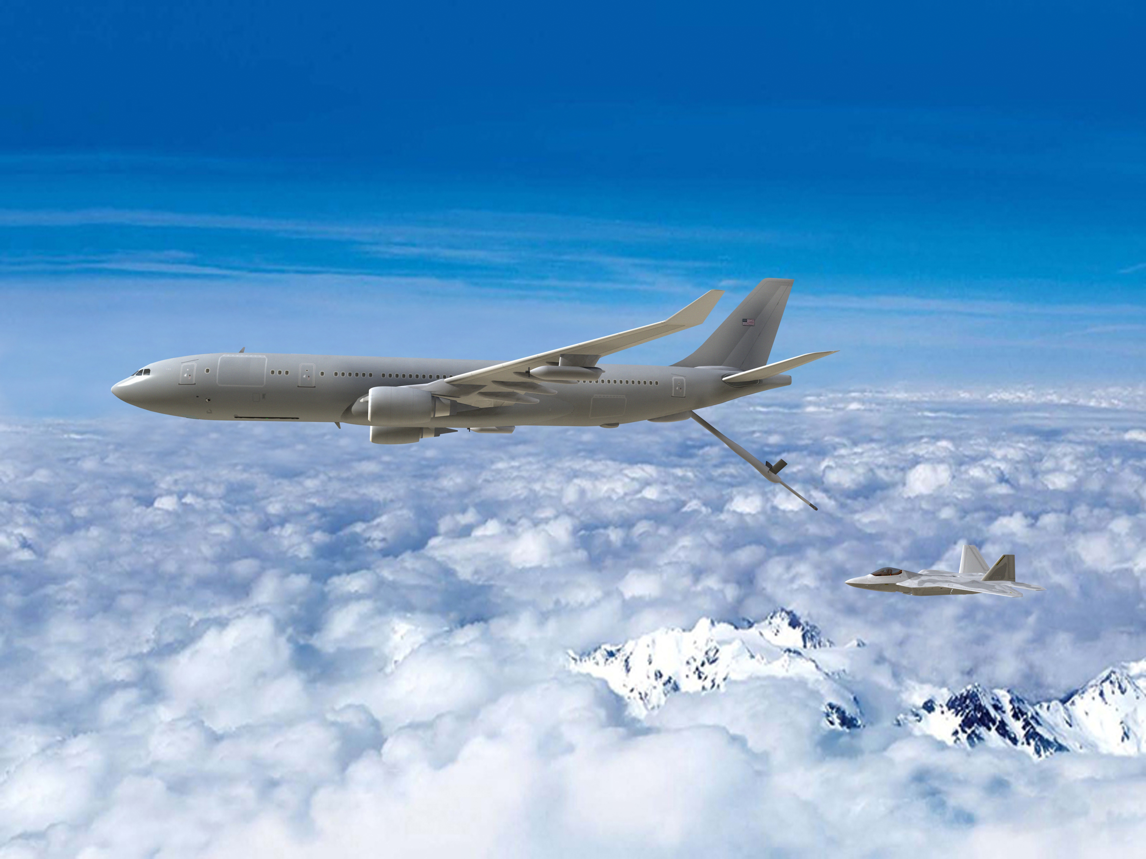 Aeroplans - KC30 et F-22 © Boeing