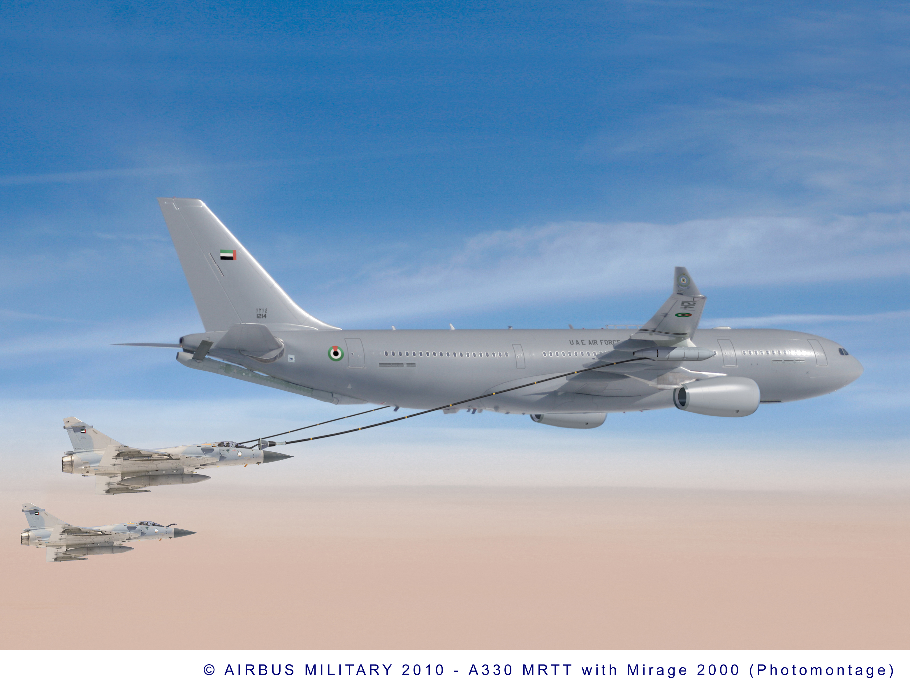 Aeroplans - UAE A330 mrtt with Mirage 2000 photo montage ©  Airbus