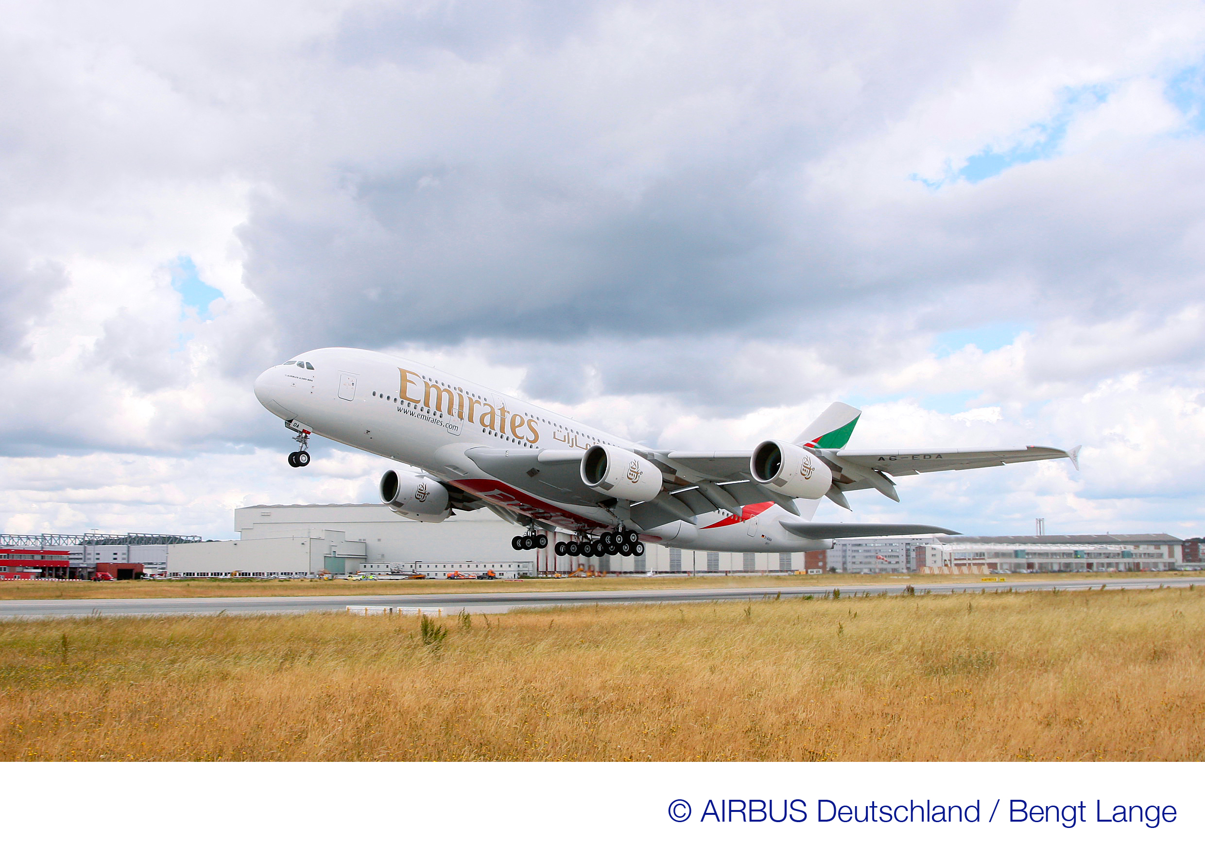 Aeroplans - Dubai based Emirates Airline has ordered a further 32 A380s from Airbus, taking their total firm orders for the iconic flagship of the 21st century to 90 aircraft. June 2010 photo by Dengt Lang © Airbus S.A.S.