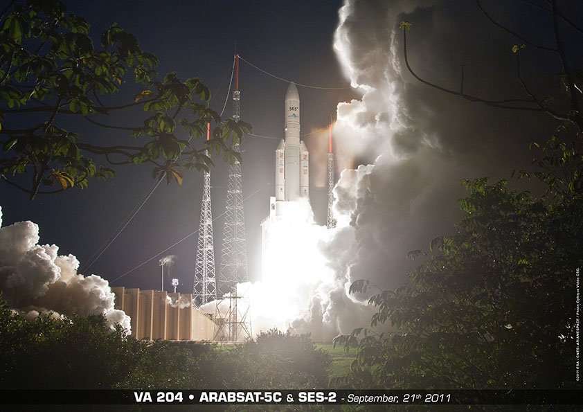 Décollage d'Ariane 5 VA204 - Crédit : CNES/ESA/Arianespace.