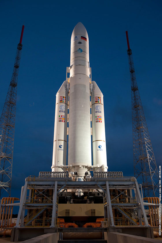Aeroplans - Ariane 5 Vol 194 sur zone de lancement © Arianespace