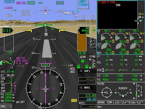 Aeroplans - Falcon 900 Series, Easy Phase II Synthetic Vision System © Dassault Aviation