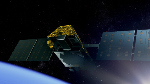 Aéroplans - Vue d'artiste d'un futur satellite Iridium NEXT (crédit : Thales Alenia Space).