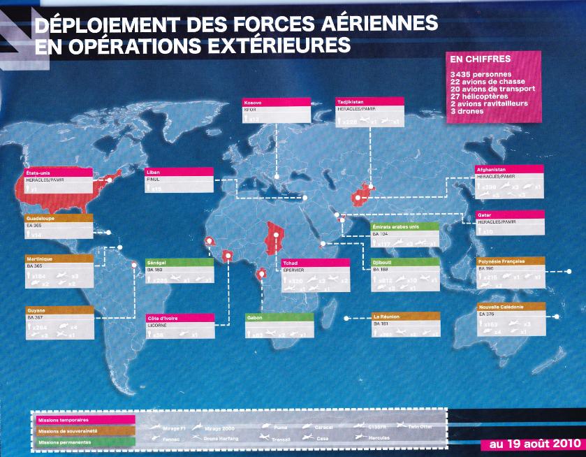 Aeroplans - Deploiement forces aeriennes francaises