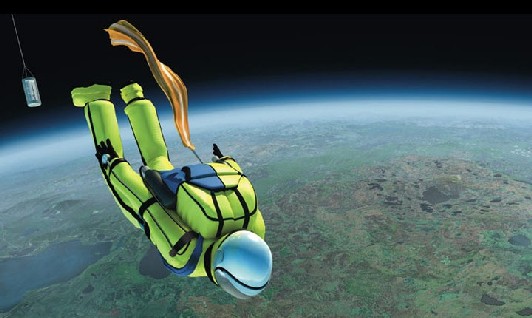 Aeroplans - Image de synthèse de Michael Fournier lors de son grand saut